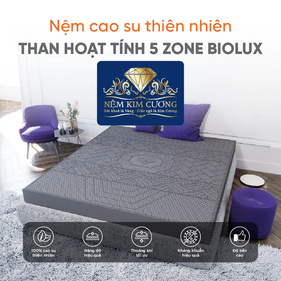 Nem cao su than hoat tinh Kim Cuong 5Zone