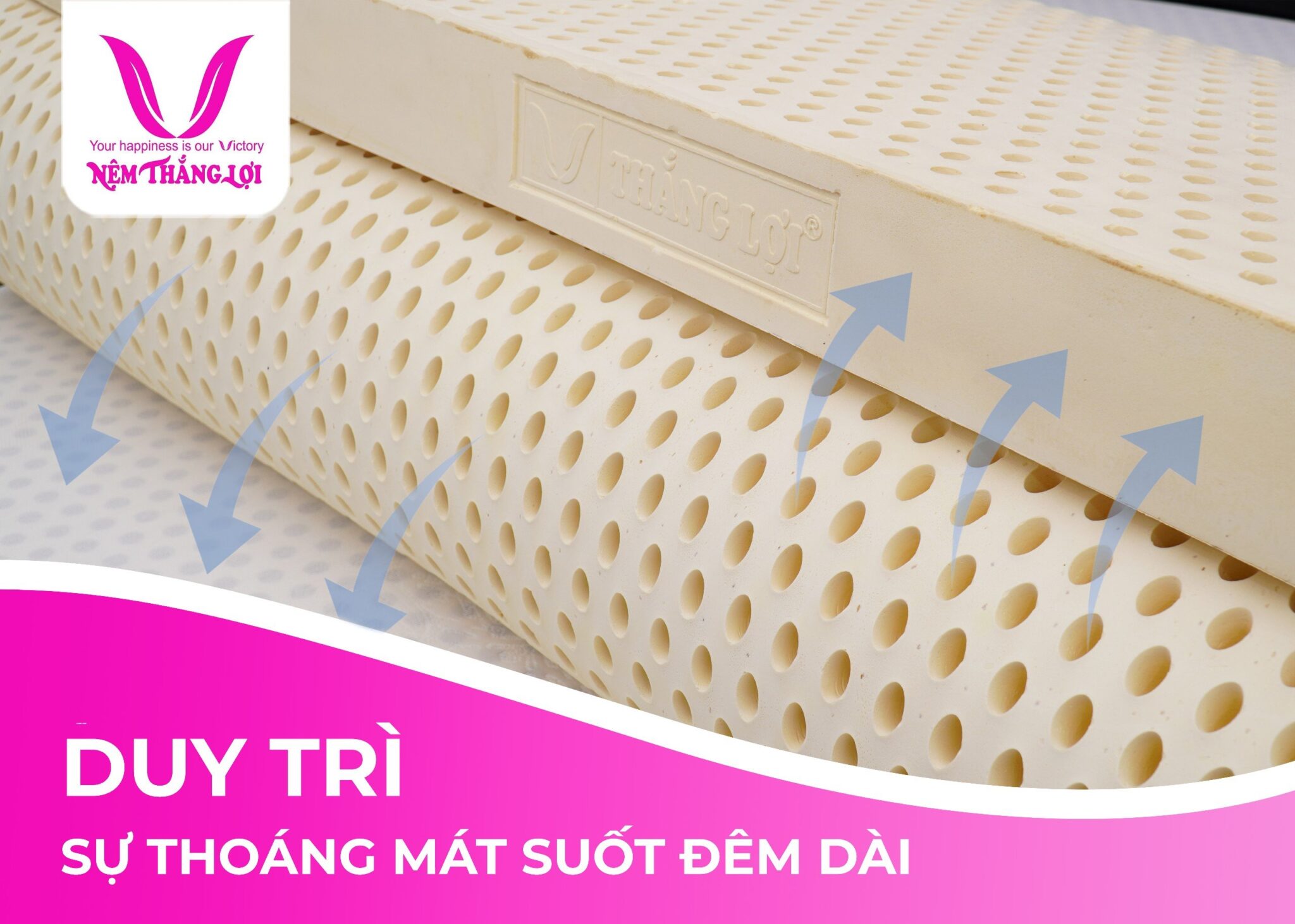 Nệm cao su thiên nhiên sisi Thắng Lợi Giá Rẻ Đà Nẵng
